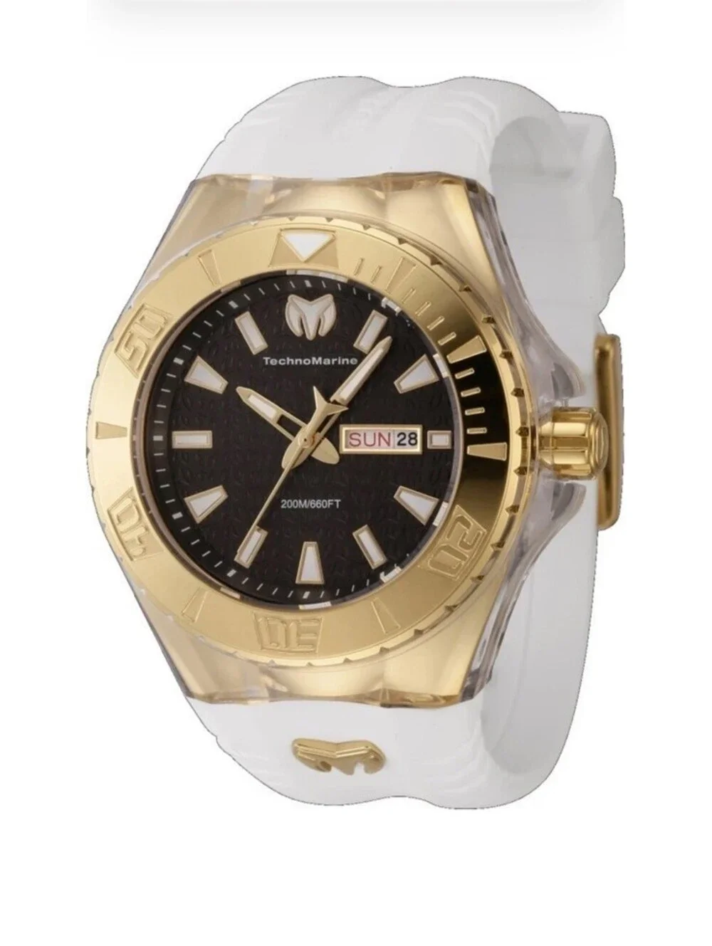 TechnoMarine Cruise Monogram Gold Black Dial Men’s 48mm Sport Watch TM-122013